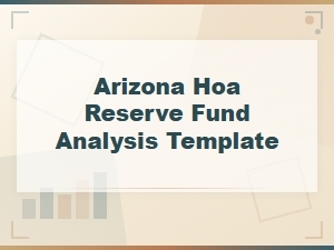 Arizona Hoa Reserve Fund Analysis Template