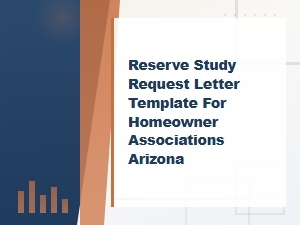 Reserve Study Request Letter Template for Arizona Hoas
